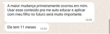 Depoimento de professora