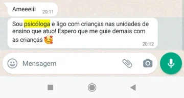 Depoimento de professora